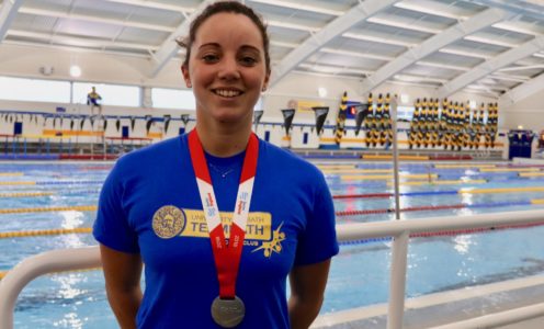 Ila Brandimarte won Tech Solo silver at the at the 2018 Swim England Synchronised Swimming National Championships