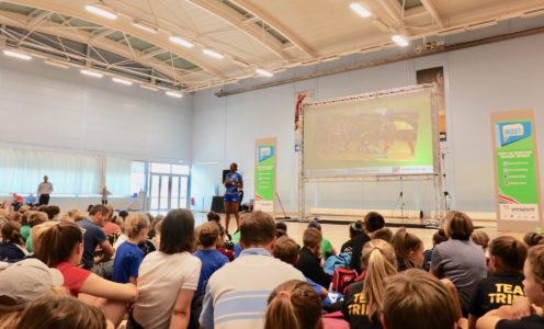 Kadeen Corbin at the 2018 Wesport Summer School Games