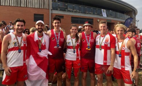 Seven University of Bath students past and present won medals while representing their countries at the 2018 European Touch Rugby Championships