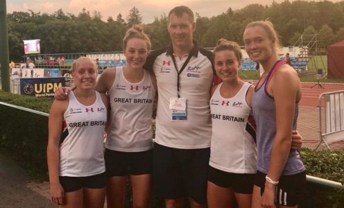 The Pentathlon GB women's squad that competed at the 2018 Junior World Championships