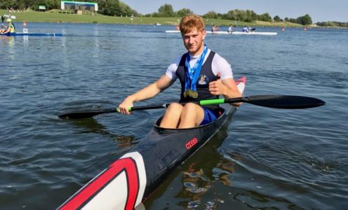 Team Bath Futures athlete Ed Nightingale won five gold medals at the 2018 National Canoe Sprint Championships in Nottingham