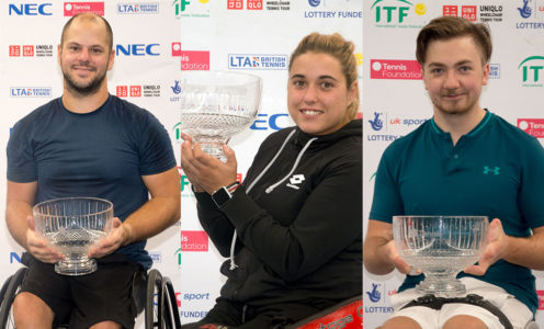 Stefan Olsson, Giulia Capocci and Sam Schroder won the singles titles at the 2018 Bath Indoor Wheelchair Tennis Tournament