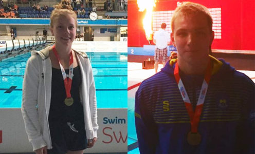 Anna Hopkin and Jacob Greenow won medals at the 2018 Swim England Winter National Short-Course Swimming Championships