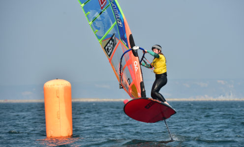 Sarah Jackson hydrofoil. CREDIT: Andy Stallman