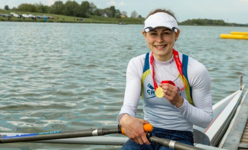 Laura Macro won LW1x gold at the 2019 BUCS Regatta