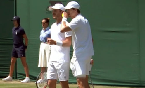 Marcus Daniell (right) and Wesley Koolhof at Wimbledon 2019