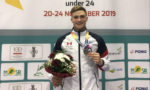 Bradley Sutton won team silver at the 2019 U24 Modern Pentathlon European Championships