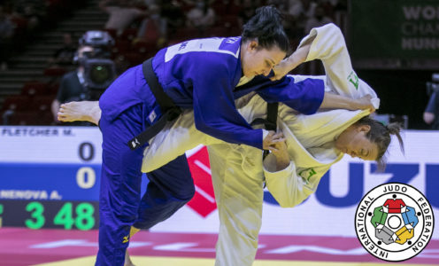 Megan Fletcher at the 2021 World Judo Championships. CREDIT Sabau Gabriela/IJF