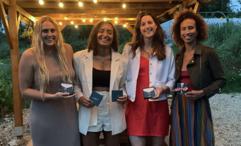 (From left) Kim Borger, Imogen Allison, Betsy Creak and Serena Guthrie with their awards