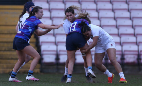 University of Bath student Gabriella Nigrelli in action for Englsnd Women U20s. CREDIT: Mark Fletcher