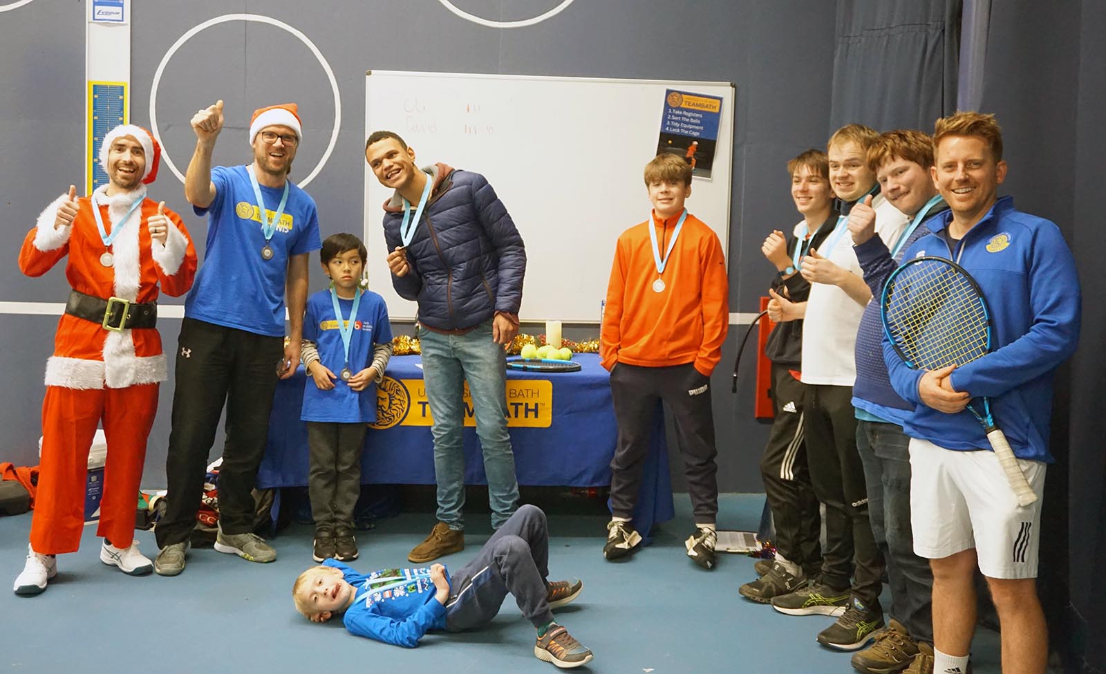 Team Bath Tennis hosted a pan disability tennis Christmas festival at the University of Bath in December 2023