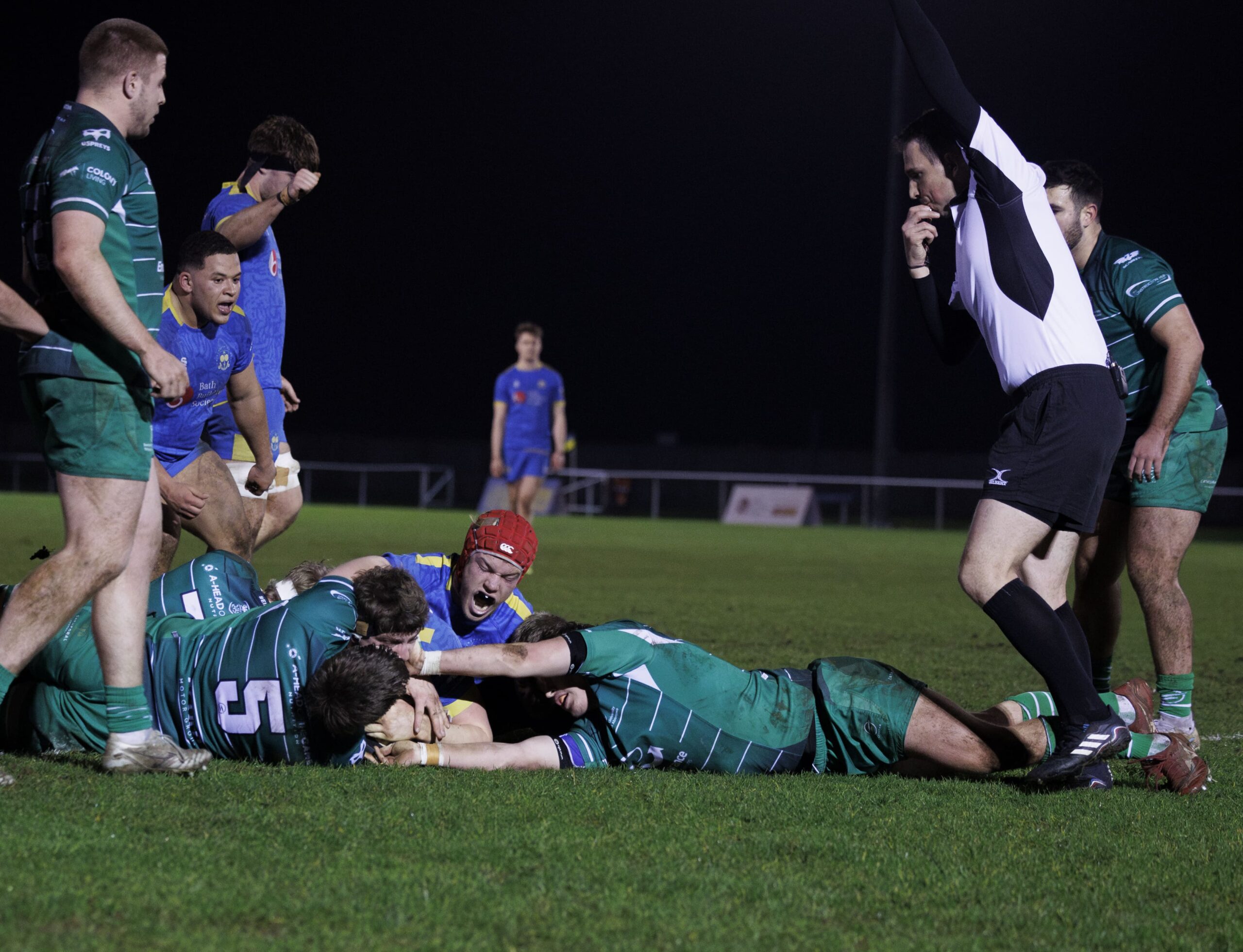 The University of Bath men's 1st XV beat Swansea 50-40 in BUCS Super Rugby in February 2024.