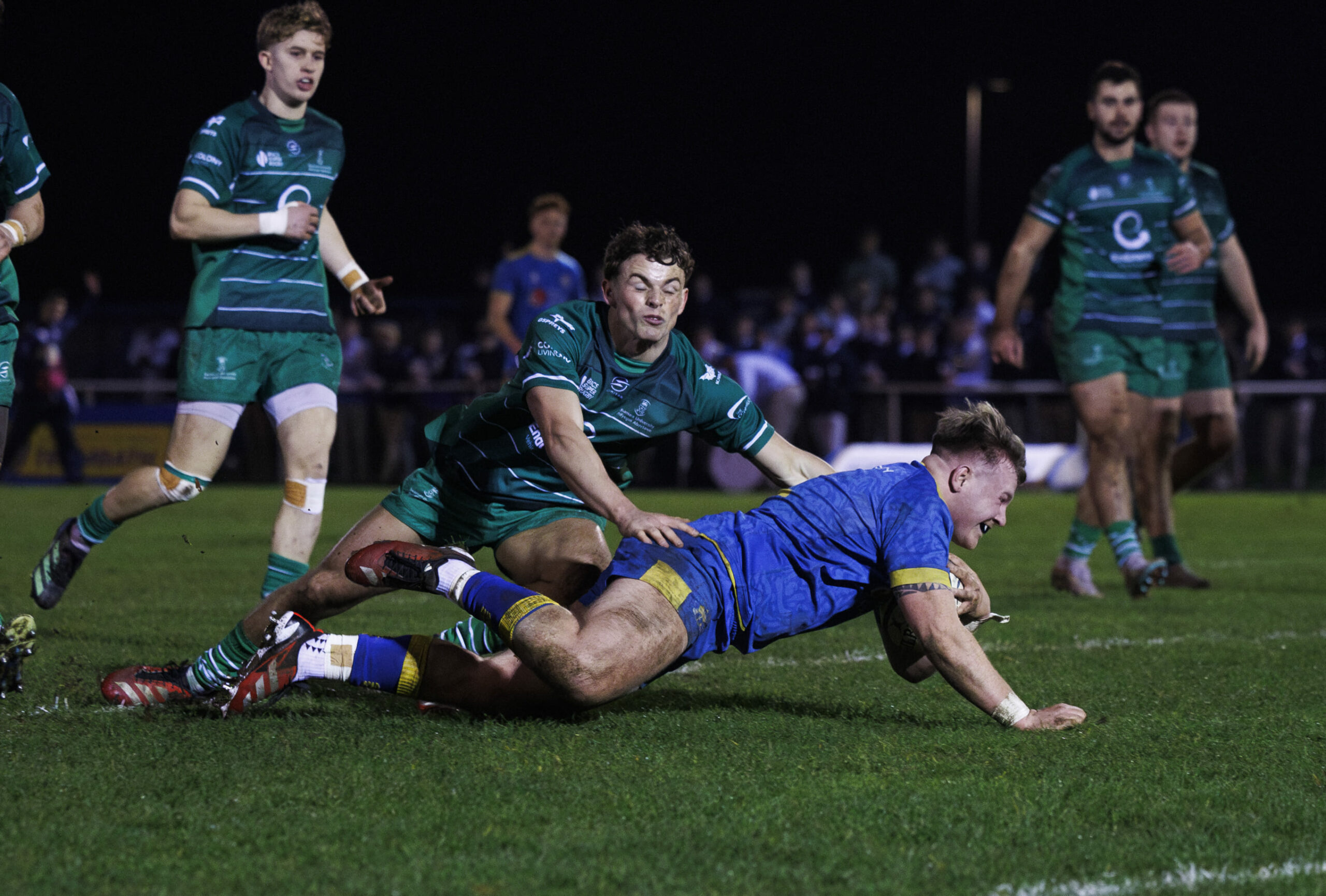 The University of Bath men's 1st XV beat Swansea 50-40 in BUCS Super Rugby in February 2024.