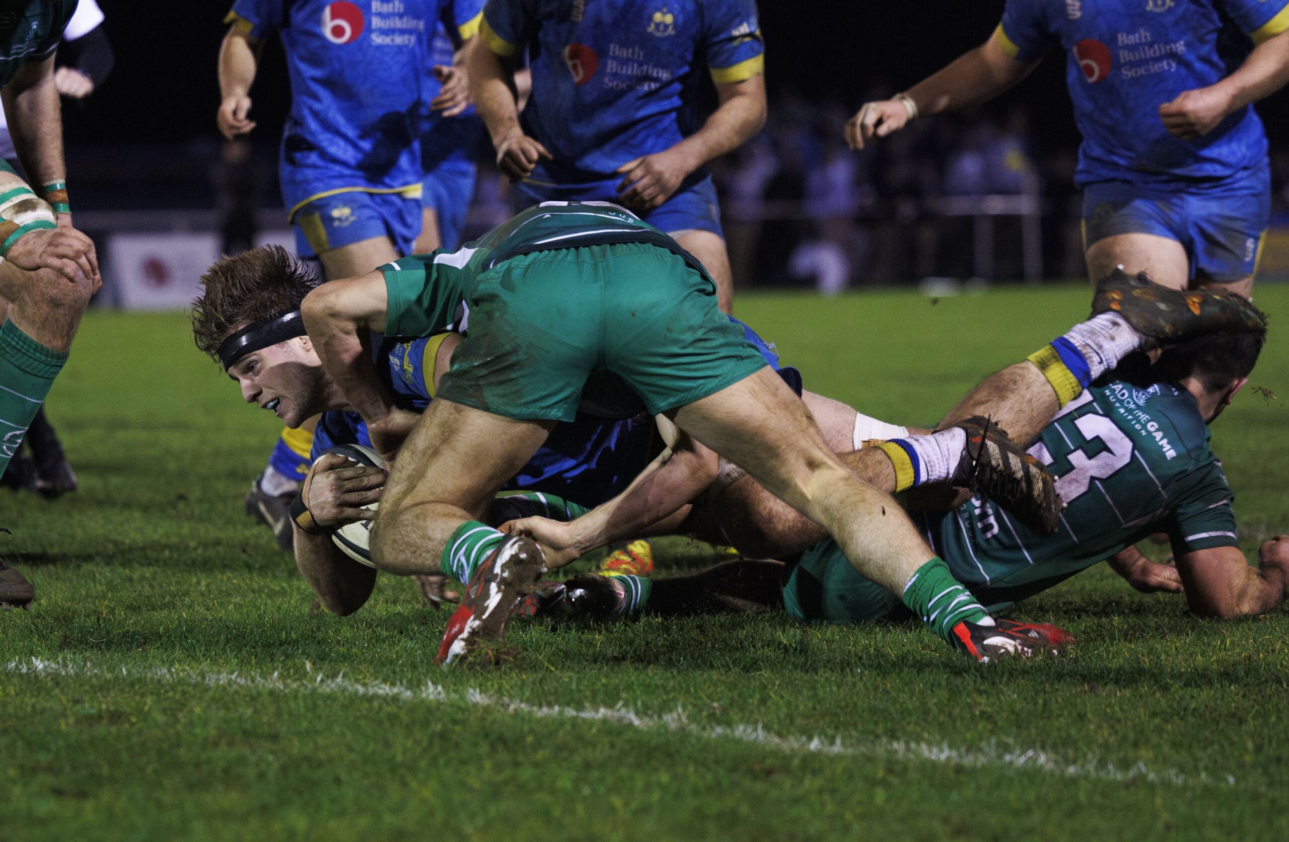 The University of Bath men's 1st XV beat Swansea 50-40 in BUCS Super Rugby in February 2024.