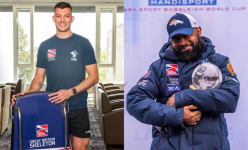 British Bobsleigh and Skeleton Association athletes Matt Weston (left) and Corie Mapp won Overall World Cup gold during the 2023-24 season.