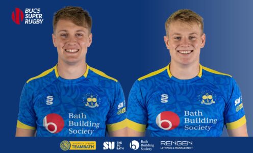 A picture of University of Bath students Iwan Price-Thomas and Will Jeanes who have been named in the England Students squad to face France Universities in Le Crunch on Saturday 4th May 2024