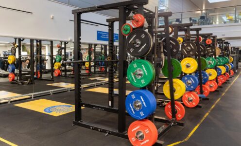 A picture of Gym 1 at the Team Bath Gym, on the University of Bath campus, which underwent an extensive £450,000 refurbishment during the summer of 2024.