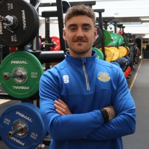 A picture of personal trainer Jordan Phillips in the Team Bath Gym 