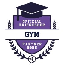 A graphic promoting that Team Bath is an Official Unifresher Gym Partner 2025