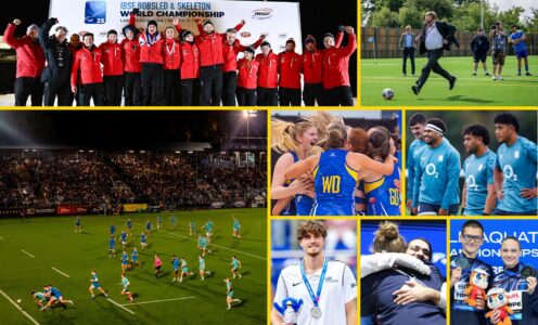 A montage of key sporting moments involving the University of Bath during 2025